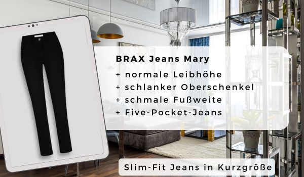 Damen Jeans Mary von Brax in Kurzgröße - Slim-Fit