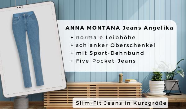 Damen Jeans Angelika von Anna Montana in Kurzgröße