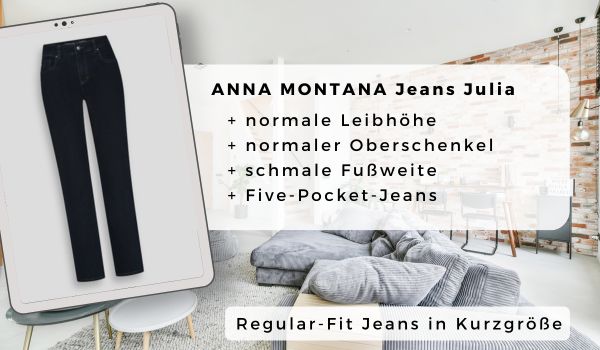 Damen Jeans Julia von Anna Montana in Kurzgröße